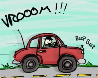 awesome drawing of a really cool car