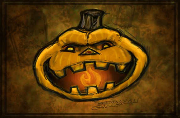 Comic drawing halloween Jack-o-lantern 2011